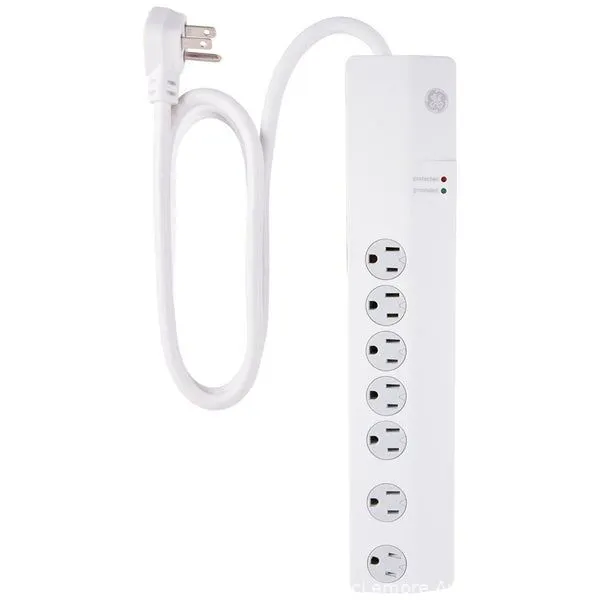(Brand New) GE 3' 7-Outlet Surge Protector, White - For Grounded 3-Prong Plugs - MSRP $27.99 - SEE LINK