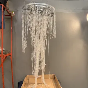 Spiral Hanging-Bead Chandelier