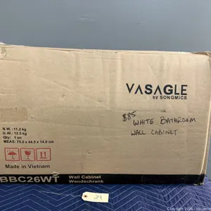 VASAGLE BBC26WT Wall Cabinet