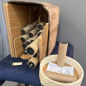 Cat Tree Components with Scratching Posts and Perch