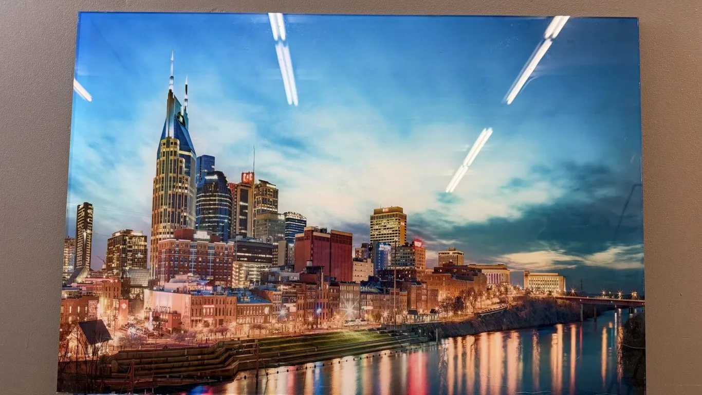 Nashville Waterfront Skyline Wall Art