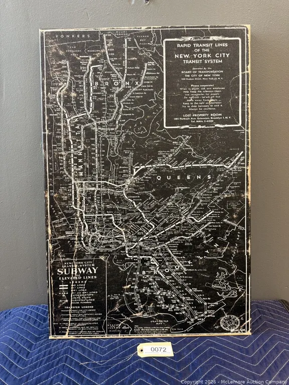 New York City Subway Map Canvas Wall Art