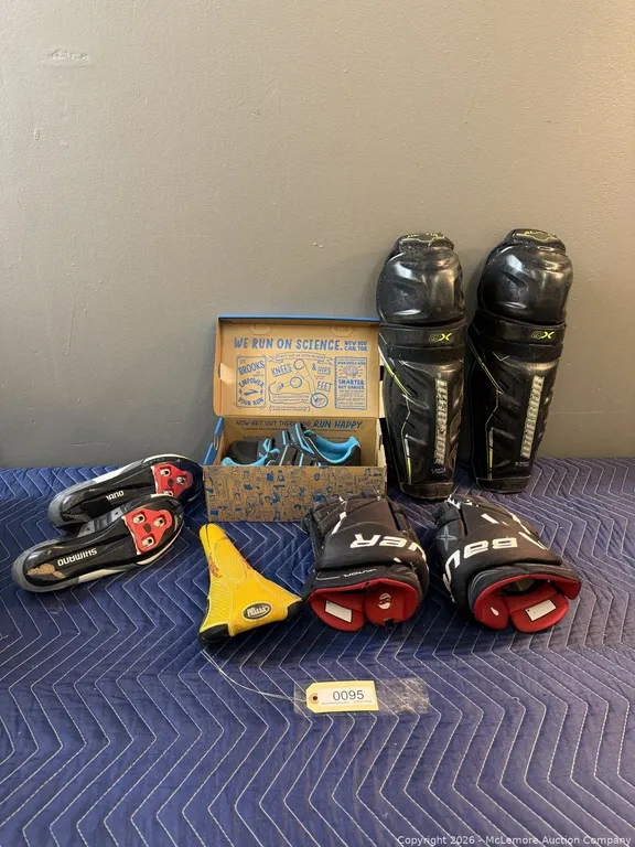 Hockey Protective Gear, Cycling Shoes and Bicycle Saddle
