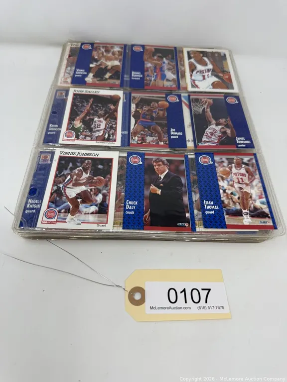 Basketball Trading Cards in Storage Pages