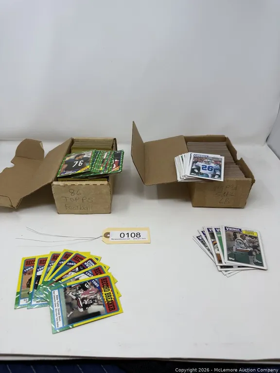 Topps Football Trading Cards in Two Boxes