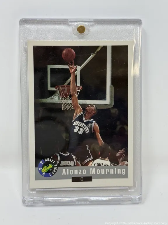 Alonzo Mourning Basketball Card in Display Holder