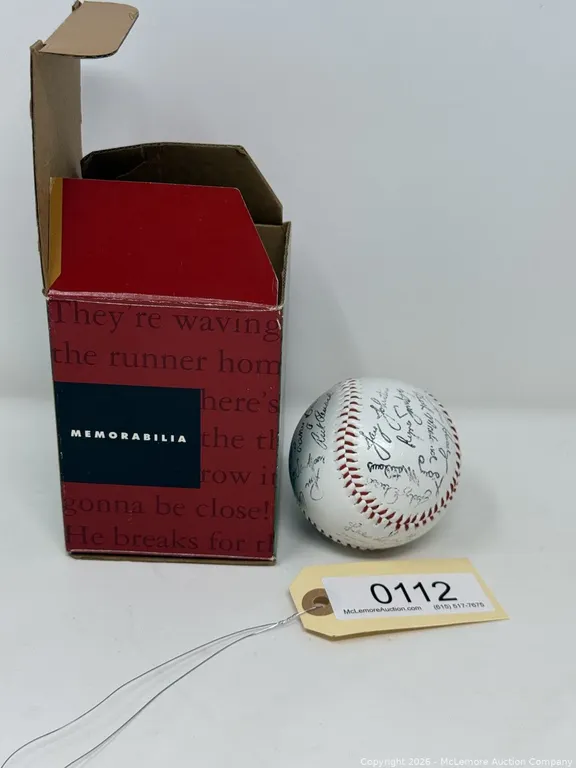 Baseball with Signature Designs and Box