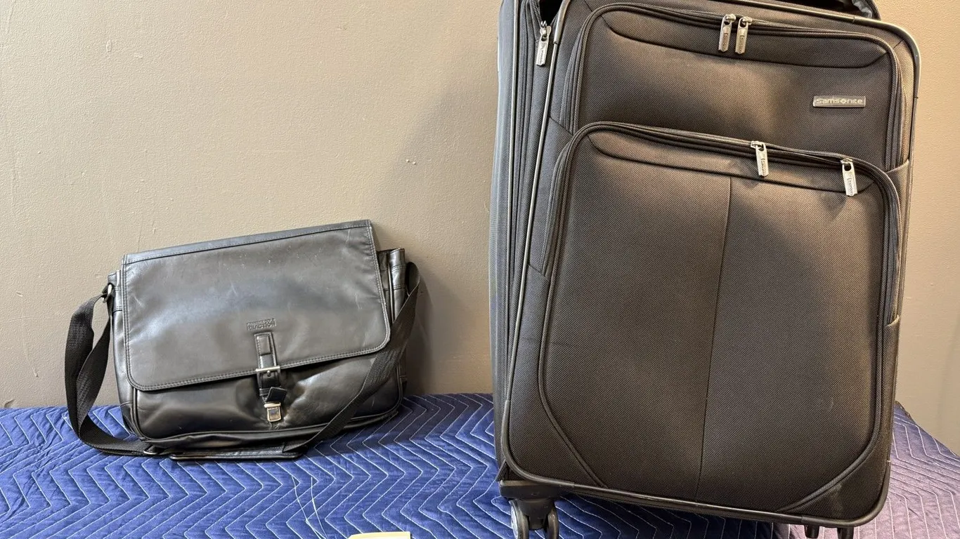 Samsonite Rolling Suitcase and Kenneth Cole Reaction Shoulder Bag