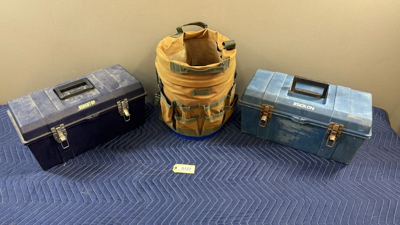 Benchtop and Stack-On Toolboxes with Bucket Boss Organizer