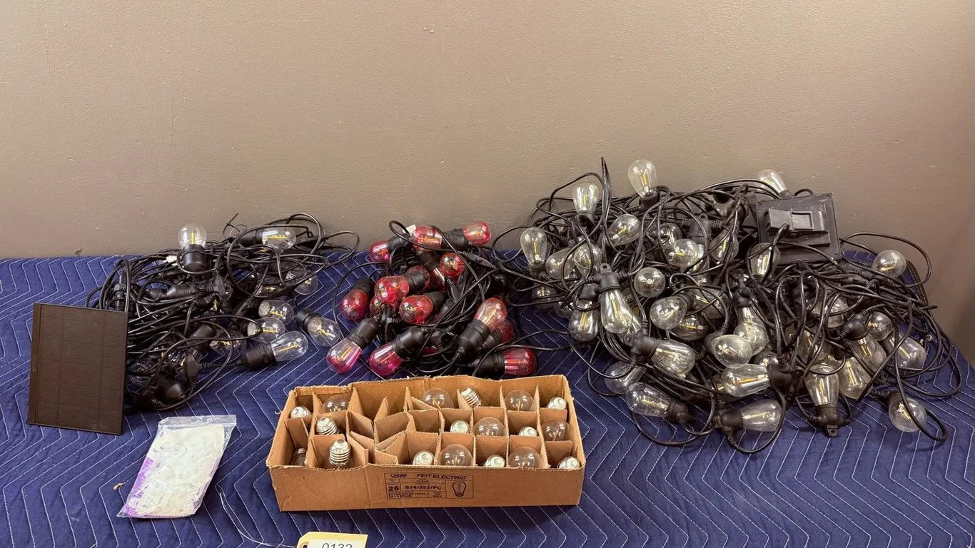 Assorted String Lights and Replacement Bulbs