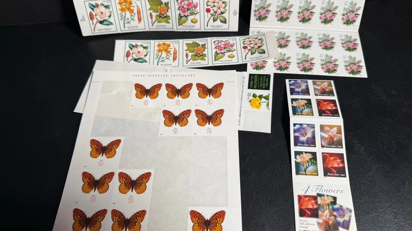 Flowers & Butterflies Stamps ($24.31)