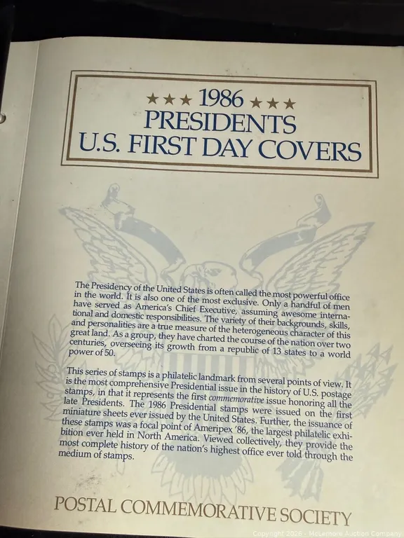 1986 Presidential Covers