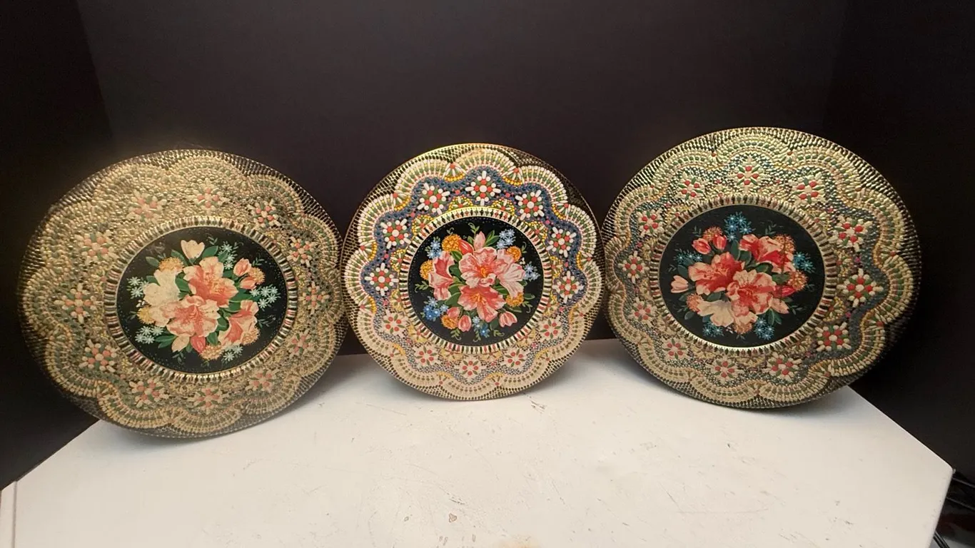 Three Matching Tins - 8.5 Inches