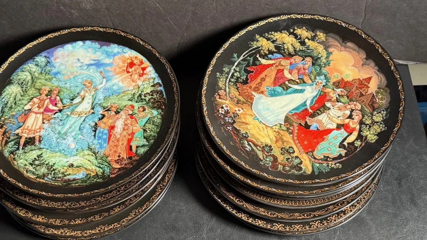 16 Russian Folklore Plates