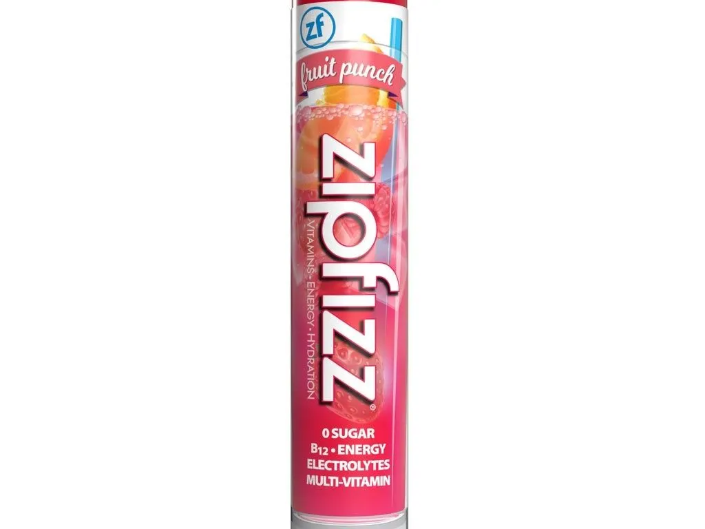 Zipfizz Multi-Vitamin Energy Hydration Drink Mix, Fruit punch, 30 Tubes - MSRP $29.99