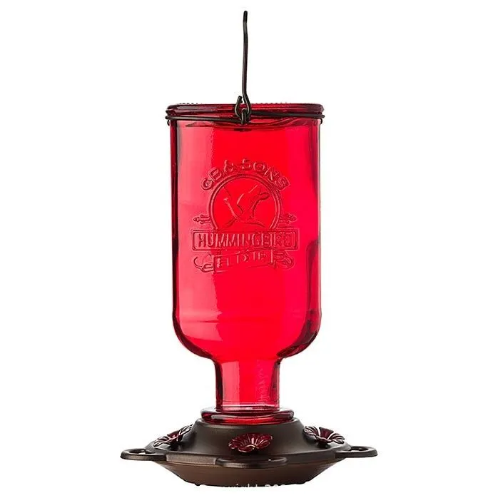 (Brand New) More Birds® Elixir Glass Hummingbird Feeder, 13 oz. - MSRP $29.99 - SEE LINK
