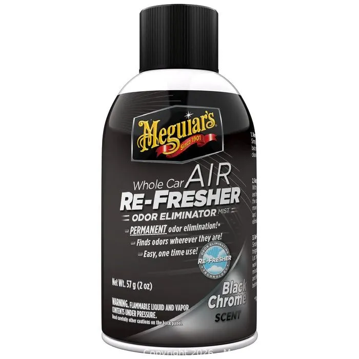 (BRAND NEW) Meguiar's Whole Car Air Refresher Odor Eliminator - Black Chrome Scent - MSRP $9.99