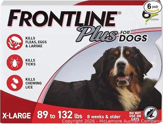 FRONTLINE Plus for Dogs Flea and Tick Treatment, XL (89-132lbs) - 6 Doses - MSRP $74.98 - SEE LINK