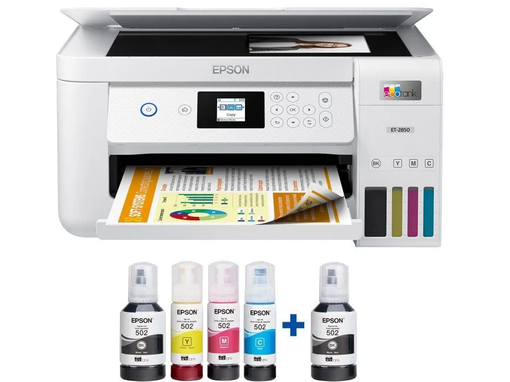 (OUT OF BOX) Epson EcoTank ET-2850 All-in-One Inkjet Printer, Special Edition - MSRP $199.99 - SEE LINK