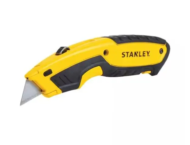 (Brand New, Similar To) STANLEY Retractable Push Button Utility Knife with 3 Blades - MSRP $13.50