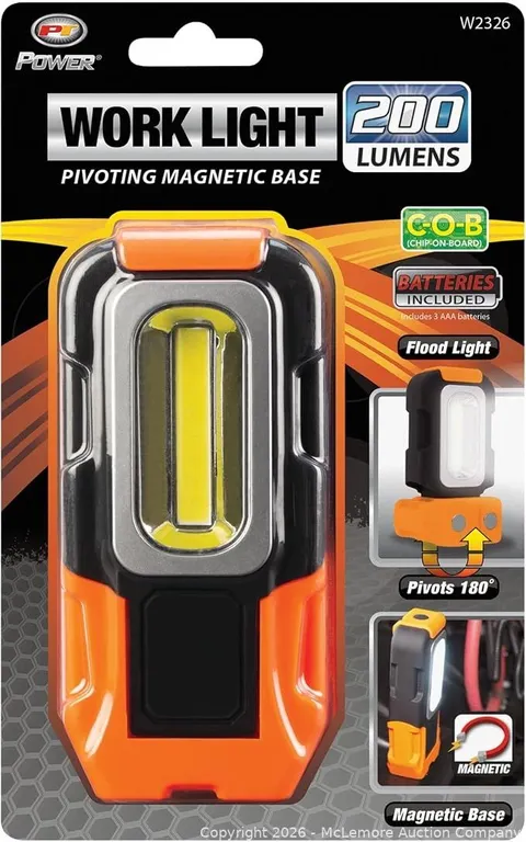 (Brand New) Performance Tool W2326 200 lumens COB Work Light - MSRP $9.99