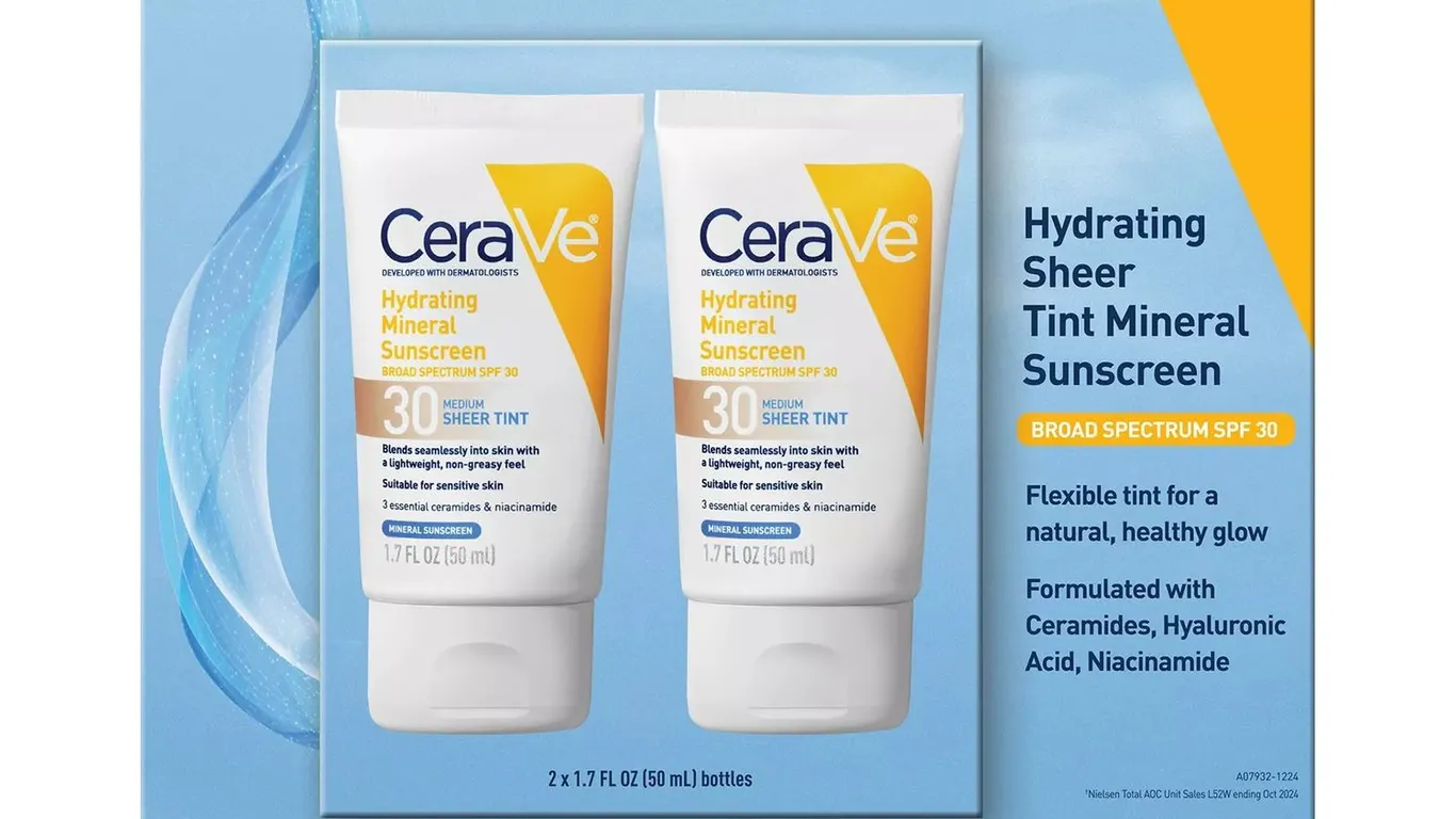 CeraVe Sheer Tint SPF 30 Mineral Sunscreen, 2 pk./1.7 oz. - MSRP $25.99
