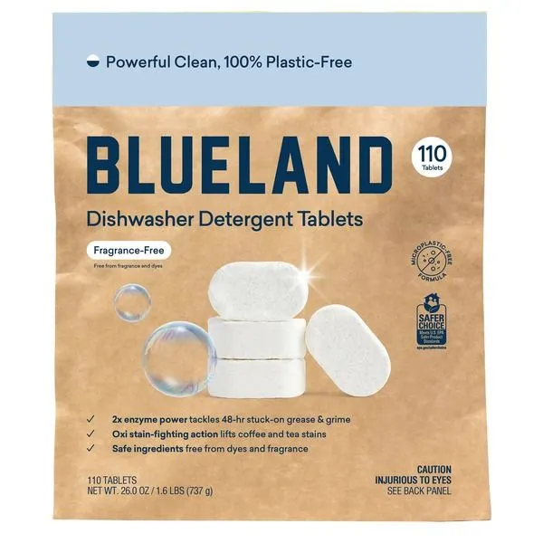 Blueland Fragrance-Free Dishwasher Detergent Tablets - 110-Count - MSRP $27.99