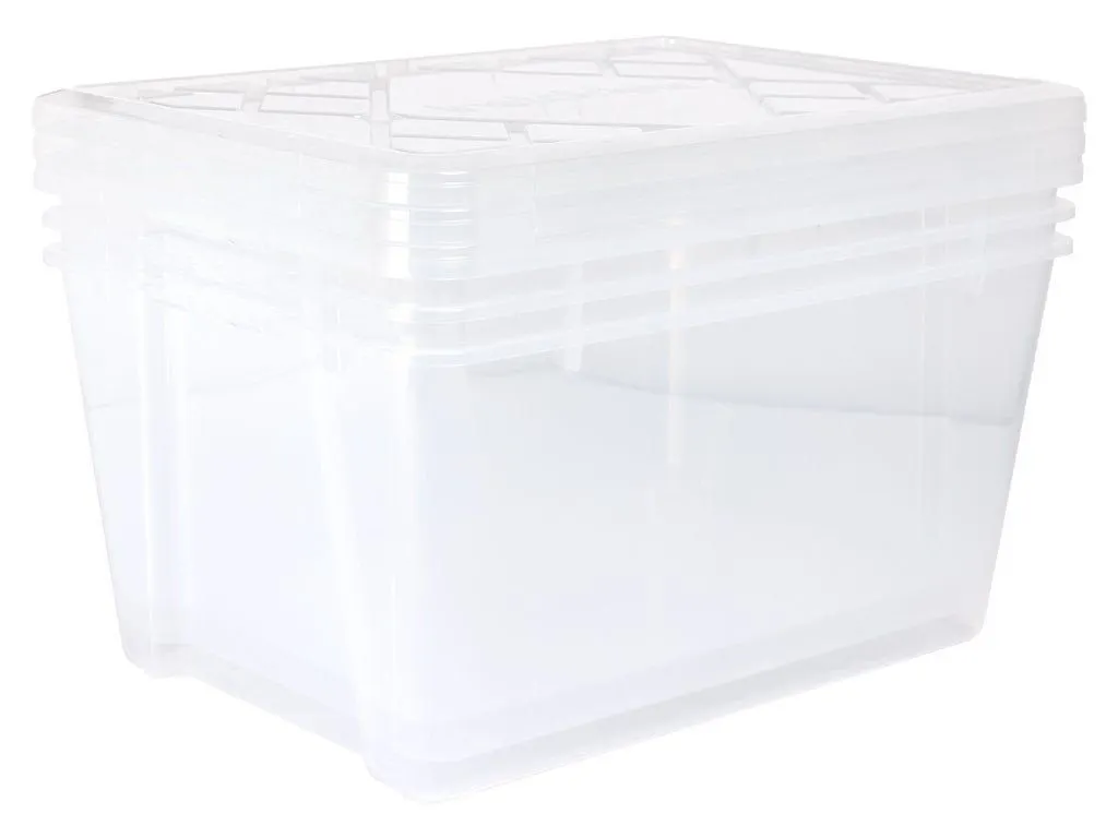GreenMade InstaView Multi-Use Storage Bin, 45 Quart, Clear, 3 ct - MSRP $17.99