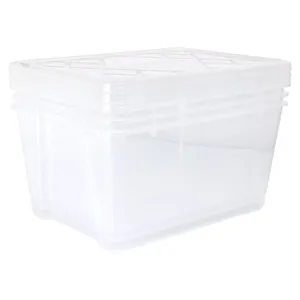 GreenMade InstaView Multi-Use Storage Bin, 45 Quart, Clear, 3 ct - MSRP $17.99