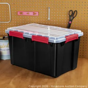 Sterilite 54 Quart Gasket Seal Latch Tote - 1-Count (Not 4 as Link Shows) - MSRP $12.99 - SEE LINK