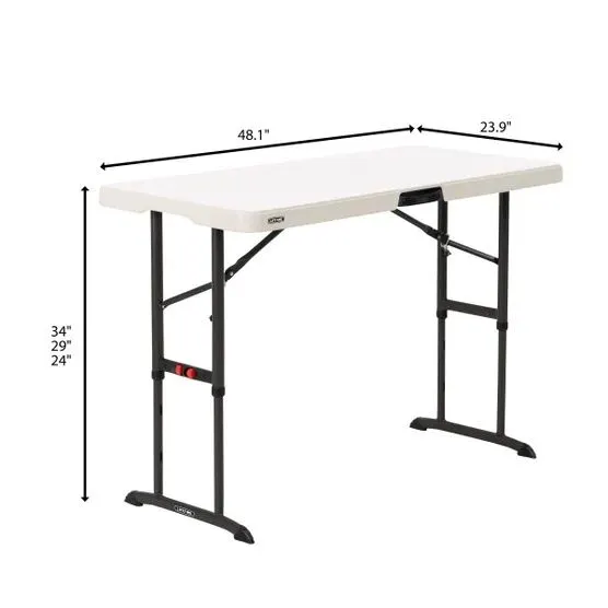 Lifetime Commercial 4' Adjustable Height Table - 1-Count (Not 2 as Link Shows) - MSRP $68.99 - SEE LINK