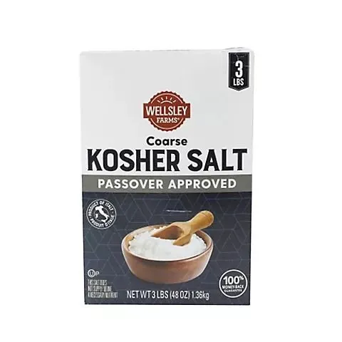 (Dented Box) Wellsley Farms Coarse Kosher Salt, 3lbs - MSRP $3.99