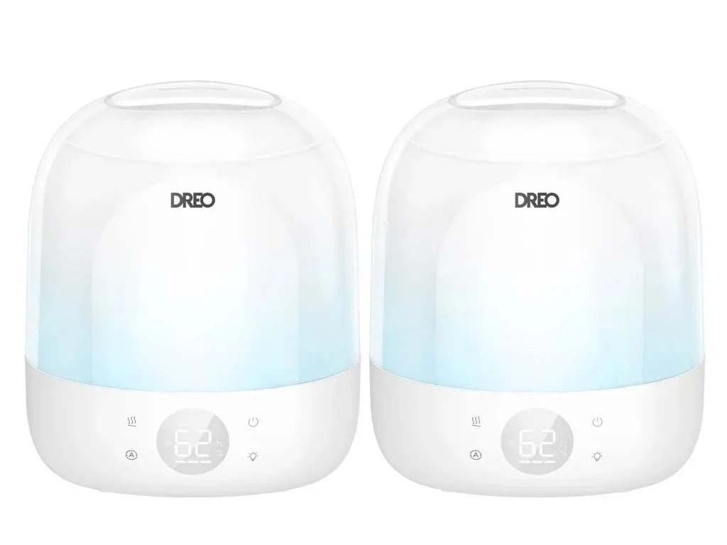 DREO Ultrasonic Cool Mist 0.8 Gal. Humidifier - 2-Pack - MSRP $69.99