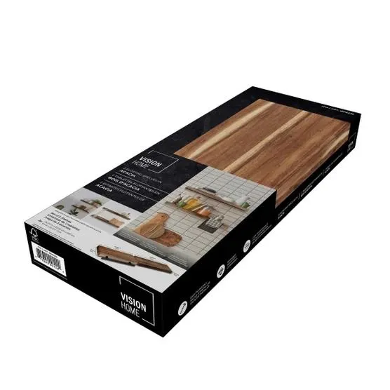 Acacia Floating Wood Shelf - 2-Pack - MSRP $43.99 - SEE LINK