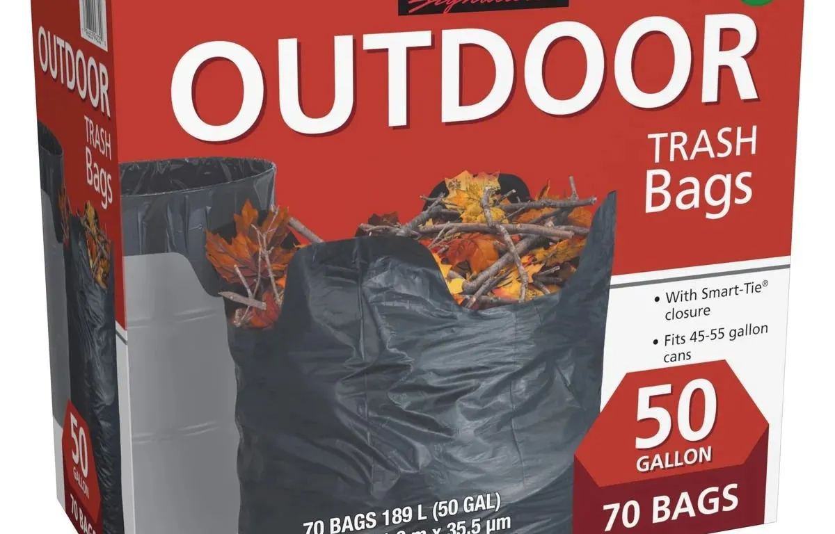 Kirkland Signature 50-Gallon Outdoor Trash Bag - 70-Count - MSRP $27.99 - SEE LINK