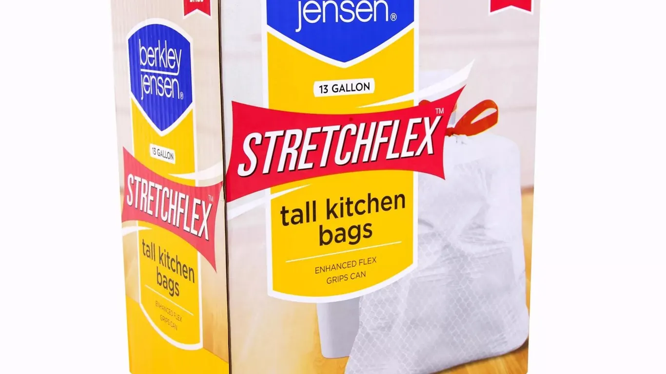 Berkley Jensen Stretchflex Tall Kitchen Bags, 13gal - 200-Count - MSRP $16.99 - SEE LINK