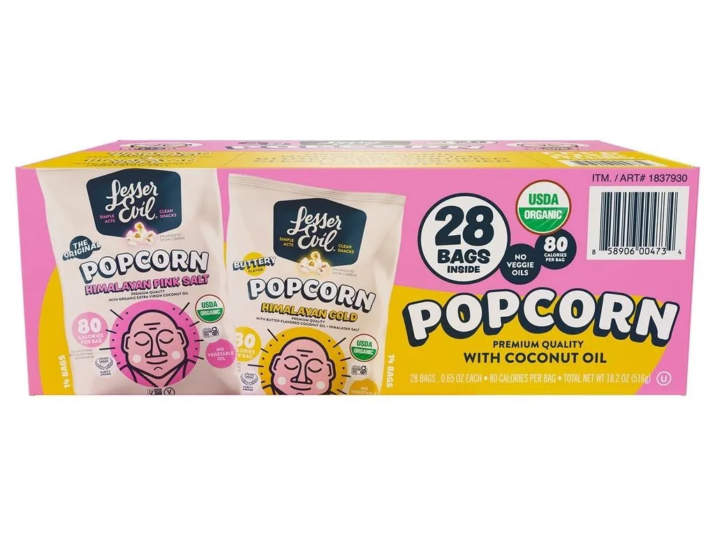 Lesser Evil Organic Popcorn Variety Pack - MSRP $17.99 - SEE LINK