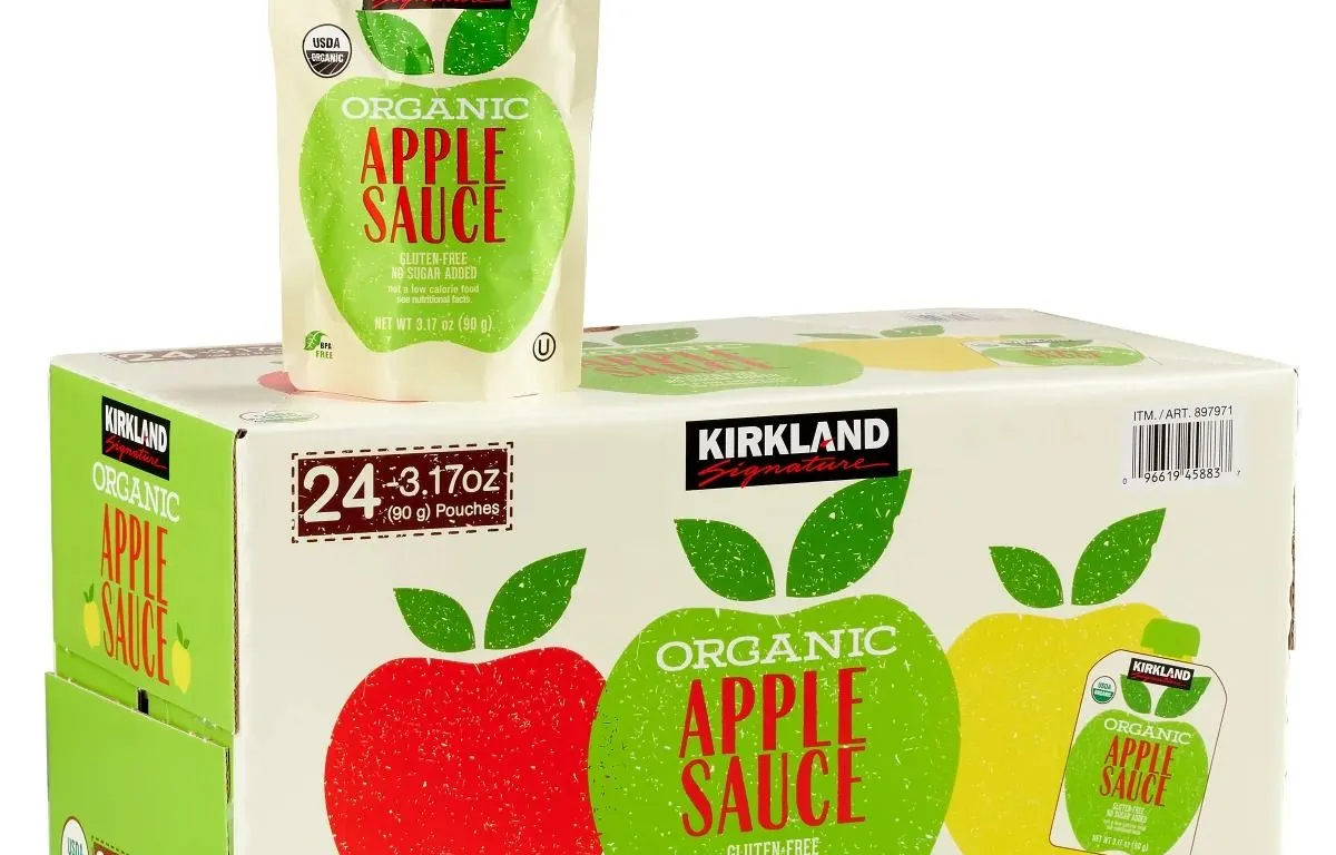 Kirkland Signature Organic Applesauce Pouch, 3.17 oz. - 21/24-Count - MSRP $12.99 - SEE LINK