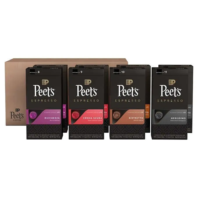 Peet's Coffee Nespresso Compatible Aluminum Capsules - 80-Count - MSRP $49.99 - SEE LINK