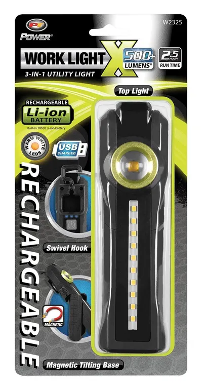 (Brand New) PerformanceTool 130-500+ Lumens Li-ion 3-in-1 Work Light - MSRP $19.99 - SEE LINK