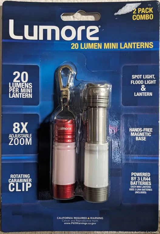 (Brand New) Lumore 20-Lumen Mini Lantern - 2-Pack - MSRP $11.99