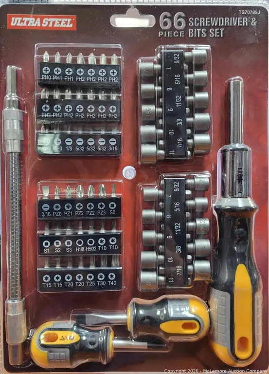 (Brand New) Ultra Steel 66-Piece Screwdriver Set with Extension - MSRP $24.99