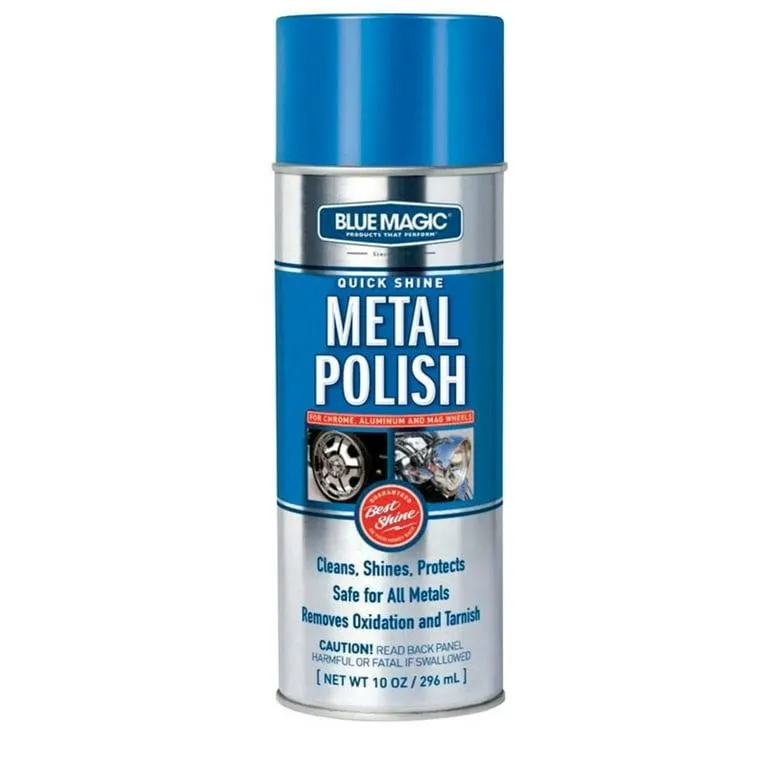 (Brand New, In Spanish) Blue Magic Quick Shine Metal Polish Aerosol - MSRP $15.99