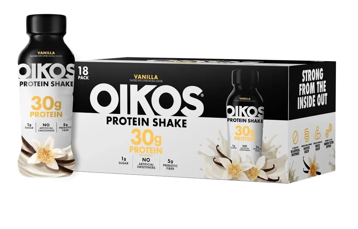 Oikos 30g Protein Shake, Vanilla, 12 fl oz - 18-Pack - MSRP $36.99 - SEE LINK