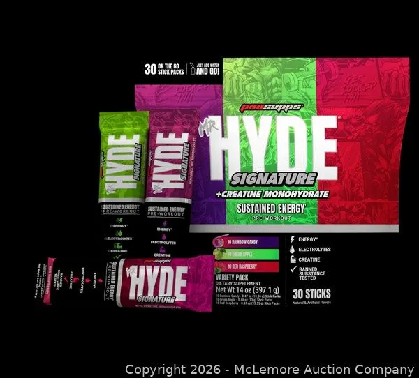 Mr. Hyde Signature 30-Pack Preworkout Energy Drink Powder - MSRP $34.99