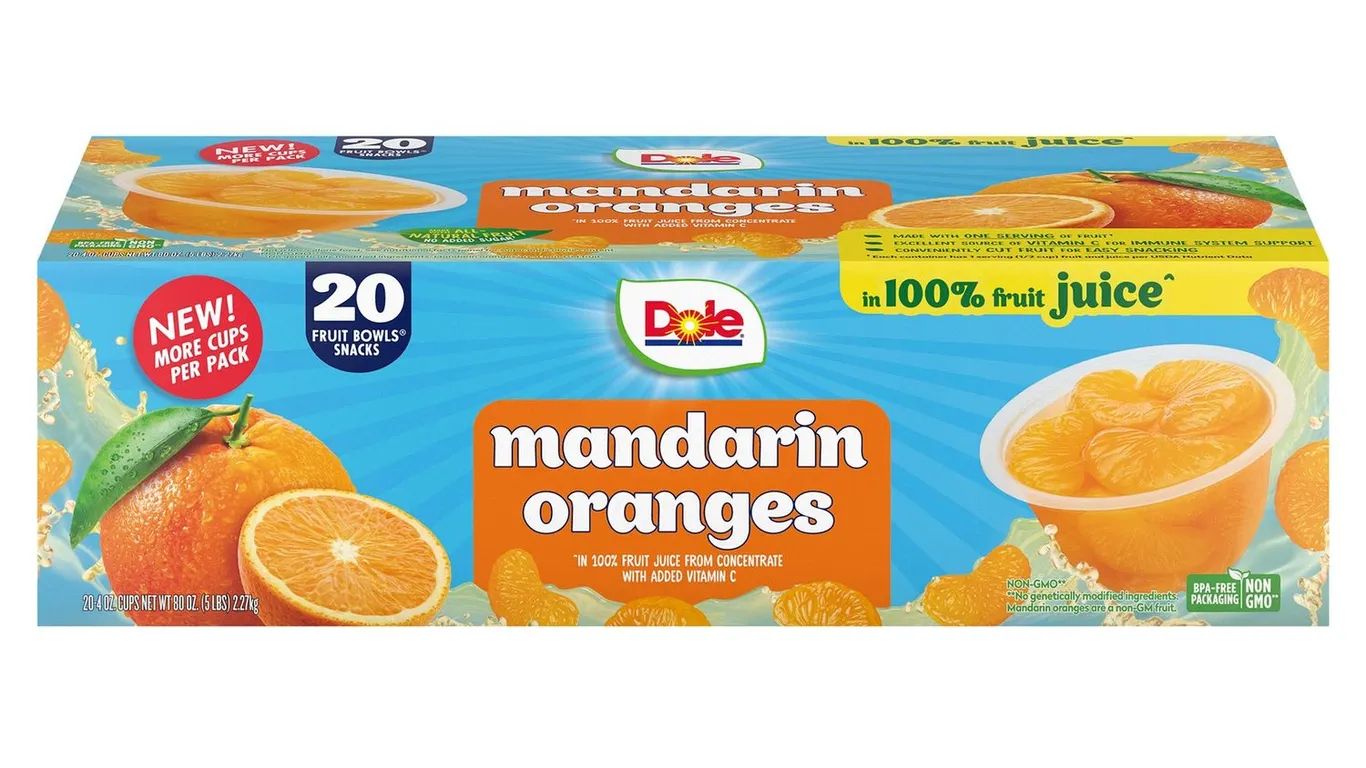 Dole Mandarin Fruit Bowls, 4 oz. - 20-Count - MSRP $11.99