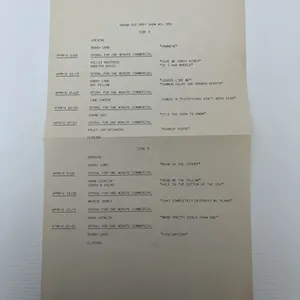 Vintage Radio Cue Sheet For The Grand Ole Opry Show No. 329