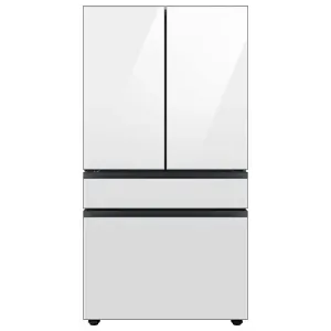 (Cosmetic Damage, Unused) Samsung 29 cu. ft. Bespoke 4-Door French Door Smart Refrigerator with Beverage Center, White - MSRP $2,399.99 - SEE LINK