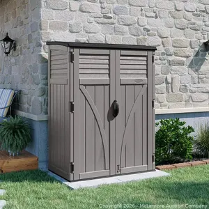 Suncast 54 cu. ft. Vertical Storage Shed - MSRP $239.99