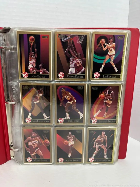 Vintage 1990-91 SkyBox Basketball Card Binder Lot - Near Complete Set